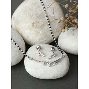 NOVAMART Fine Religious Silver Mangalsutra Set Perfect Gift for <b>Wife</b> on Anniversary Wholesale Export - Product Image 2