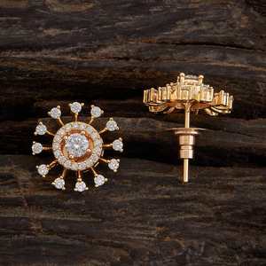 Boucles d'oreilles en zircon 160452 - Vintage, tendance, religieuses, en forme de boule, lune et étoile, pour femme, en alliage de zinc, perle et diamant, pour soirée - Product Image 2