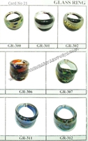 Anneaux en verre de Murano Millefiori colorés anneaux en verre colorés bijoux de mode anneaux en verre fabriqués à la main pour les femmes pour la vente en gros