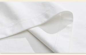 Venta al por mayor de los hombres de cuello redondo Camiseta suelta de algodón patrón sólido estilo Casual 210gsm tejido de punto de bajo precio - Product Image 4