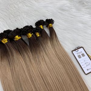 Premium vietnamita cuerpo ondulado estilo punta plana máquina doble trama para Color recto Remy extensiones de cabello humano cabello - Product Image 4