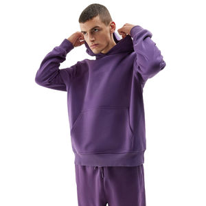 Men's Heavyweight <b>Thick</b> <b>Fleece</b> Pullover 100% Cotton Classic Fit Hoodie Breathable Winter Collar Premium Quality Plain Dyed - Product Image 1