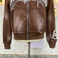 Nueva llegada al mejor precio más demandado cremallera Sudadera con capucha Puff impreso hecho en fábrica precio barato sudaderas con capucha hombres