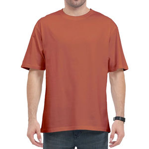 เสื้อยืดโอเวอร์ไซส์ผู้ชาย ผ้าเจอร์ซีย์ 100% ผ้าฝ้าย ไม่หด ระบายอากาศ ใส่สบาย น้ำหนักเบา สีพื้น สำหรับฤดูร้อน ขายส่ง - Product Image 1