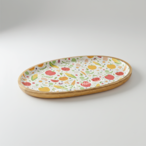 ถาดไม้อะคาเซียสไตล์ญี่ปุ่นแบบทันสมัยถาดขนมปังอาหารเช้าถาดอาหารว่างหลายขนาดสำหรับจัตุรัสชายามบ่ายขายส่ง - Product Image 3