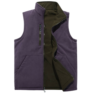 Gilet sans manches en polaire polaire d'hiver avec logo personnalisé, vêtements de chasse en plein air, vêtements décontractés pour hommes - Product Image 5