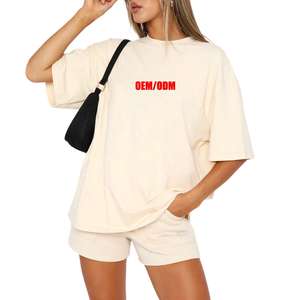 Vêtements de détente à manches mi-longues pour femmes à la mode Ensemble de t-shirts décontractés à imprimé vierge - Product Image 5