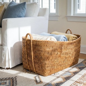Rattan Decorative <b>Basket</b> Handmade Storage <b>Basket</b> Wholesale eco-friendly Made in Viet Nam - Product Image 5