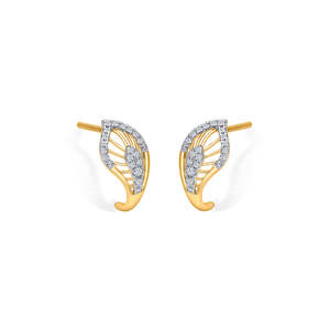 Pendientes de Aro Dorados con Borlas de Diamantes para Mujer con Huggies - Product Image 4