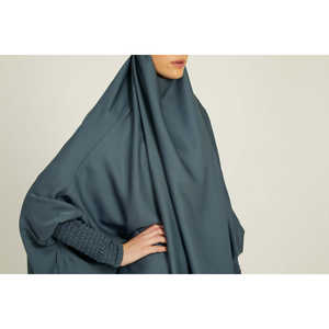 จิลบับความยาวเต็มชิ้นสีฟ้าฝรั่งเศสอาบายาเครื่องประดับเสื้อผ้ามุสลิมแบบดั้งเดิม - Product Image 4