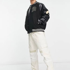 Veste en cuir personnalisée Broderie en chenille Lettre en laine Bomber Varsity École Collège Université 2026 Veste de baseball Varsity - Product Image 6