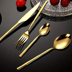 Compre un juego de cubiertos de metal de primera calidad para uso diario que ofrece durabilidad, resistencia, estilo, comodidad y elegancia. - Product Image 2