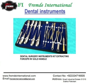 INSTRUMENTS DE CHIRURGIE ORALE DENTAIRE, KIT DE FORCEPS D'EXTRACTION ET D'ÉLÉVATEURS AVEC CERTIFICATION ISO ET CE - Product Image 3