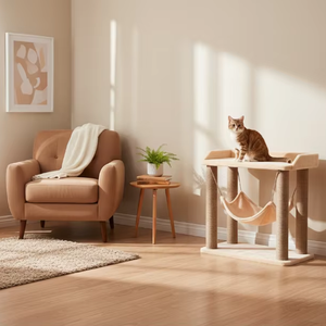 High-quality Amistar Diona with <b>hammock</b> cat scratcher for cats of all sizes. - Product Image 1