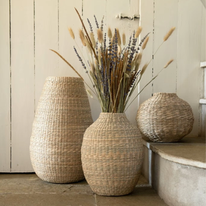 Vase en jonc de mer naturel Fabriqué au Vietnam Matériau écologique pour la décoration intérieure et la décoration de la vaisselle Vente en gros - Product Image 5