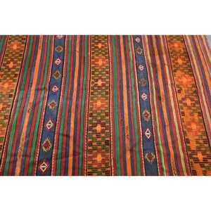 Kilim Orange Vert Laine Tapis 5.9X6.2 ft Turc Grande Surface Plat Armure Latex Support pour Couloir Rectangle Modèle Chambre Tapis Nouveau! - Product Image 5