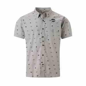 Camiseta estampada de punto con logotipo personalizado de alta calidad OEM, camisas de trabajo informales de algodón estilo manga corta 100% para hombre - Product Image 5