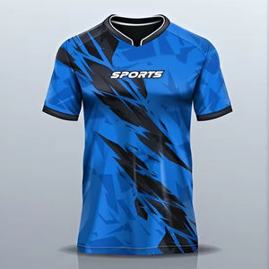 100% poliéster algodón sublimación impresa manga corta Digital deportes Jersey para jugadores de fútbol conjunto estilo - Product Image 3