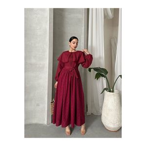 Abito Casual con collo a mantella con dettaglio in pizzo - Product Image 6