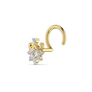 Touch of Sparkle Nose Artistry Wholesale 18K Fine Nose Pin pour les femmes Bijoux minimalistes élégants en or argent Rose - Product Image 2