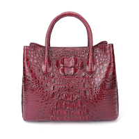 2025 sacs à main fourre-tout en cuir de crocodile véritable de luxe pour femmes vert avec fermeture à glissière Logo personnalisé et sacs authentiques à double marque
