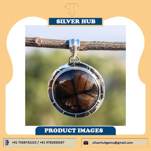 Venta al por mayor Chiastolite 925 Plata de ley sólida colgante de piedras preciosas naturales joyería hecha a mano para la venta - Product Image 2