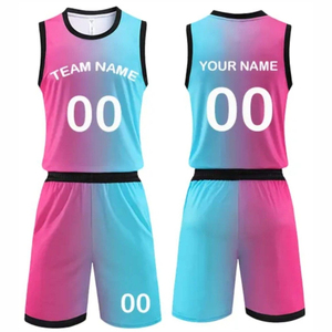 Ensemble d'uniformes de basketball modernes pour équipes, haute durabilité, imprimé, 100 % polyester, pour les matchs de ligue, anti-bactérien - Product Image 1