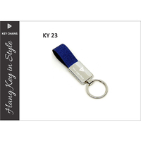 Porte-clés d'entreprise personnalisé de qualité supérieure en cuir et acier inoxydable, durable, cadeau promotionnel imprimé en typographie
