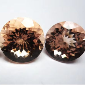 Piedra curativa preciosa de corte facetado redondo de morganita de melocotón Natural 100% de la mejor calidad para uso en joyería a precio de mayorista OEM - Product Image 1