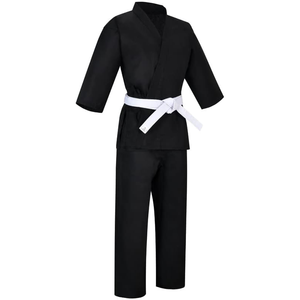 2025 personalizado OEM rojo trajes de Karate artes marciales uniformes hombres algodón Karate traje de peso medio pantalones elásticos - Product Image 4
