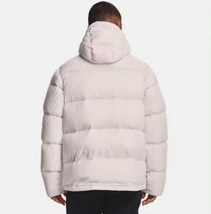 Veste chaude et imperméable avec logo personnalisé Veste surdimensionnée décontractée à col montant Veste d'hiver en duvet pour hommes Veste bouffante pour hommes - Product Image 2