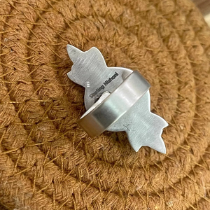 Handmade Sterling Silver Adjustable <b>Ring</b> with Oval Cut <b>Black</b> Onyx Natural Stone Trendy Unisex Gemstone Jewelry - Product Image 4