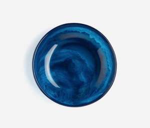 Tazón de Ensalada de Resina Ecológica Hecho a Mano con Efecto Mármol y Patrón de Remolino Acuático, Forma Redonda para Uso en el Hogar, Hoteles y Fiestas - Product Image 4