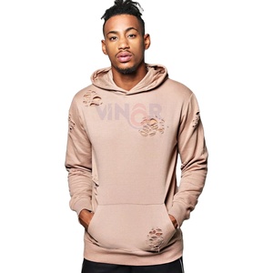 Custom <b>Men's</b> Full <b>Hoodie</b> Acid Wash Oversize Pullover Screen Printing Boxy Fit Distressed 100% Cotton Winter <b>Hoodie</b> for <b>men</b> - Product Image 1