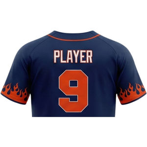 Ensemble de maillots de baseball pour hommes adultes, imprimés par sublimation personnalisée, 100% polyester, 300g, séchage rapide, respirant, comprenant des chemises et des shorts slim - Product Image 6