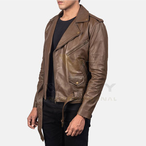 Vestes en cuir véritable de haute qualité pour hommes, vêtements d'hiver chauds en cuir - Product Image 1