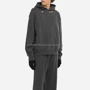 Sudadera con Capucha Vintage Personalizada, Lavada al Ácido, 100% Algodón, Felpa Francesa, Sudadera Informal con Capucha Lavada al Ácido para Hombre - Product Image 3