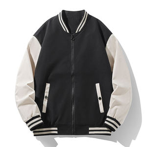 แจ็คเก็ตวาร์ซิตี้ชายขายดี แขนหนัง ปักลายตามสั่ง แจ็คเก็ตเบสบอลแบบ Letterman รับผลิตตามสั่ง ขายส่ง - Product Image 1