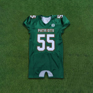 Jersey de fútbol de poliéster transpirable con bordado de sarga de aparejos, fabricante líder de ropa de fútbol americano de Pakistán - Product Image 6