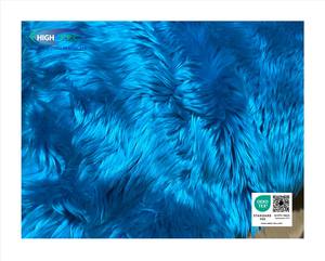 Tissu en fausse fourrure super doux à poils longs 30/35 mm, couleur bleu océan, poids moyen, idéal pour sacs, vêtements et jouets en peluche - Product Image 3