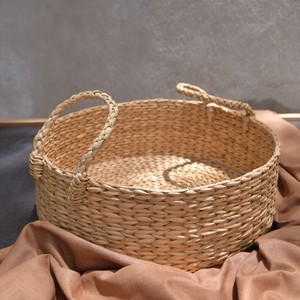 Tienphong vente en gros 2024 pas cher prix Kouna rond jacinthe d'eau panier avec poignée pour salon chambre salle de bain - Product Image 2