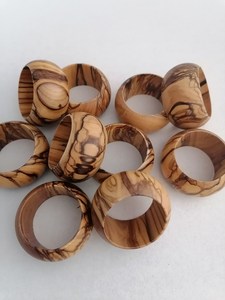 Customized Olive <b>Wood</b> <b>Napkin</b> <b>Rings</b> With Gold Snowflake Metal Kitchen Restaurant Home Wedding Decor Hotel Use Stocked Feature - Product Image 5