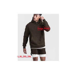 Sweat à capuche homme nouvel an 100% coton sweat-shirt Logo personnalisé jeunesse hiver solide motif imprimé tissu de haute qualité Design de mode - Product Image 2