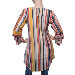 เสื้อผู้หญิงพิมพ์ลายผ้าจอร์เจตต์ - หลายสี - Product Image 2