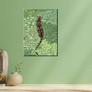 ภาพพิมพ์บนผ้าใบลายสัตว์สมัยใหม่ - ตกแต่งสไตล์โบโฮลายเสือสุดหรูหรา ห่อหุ้มอย่างดี - Product Image 1