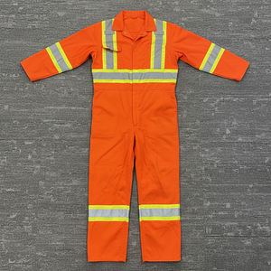 Overol de Seguridad para Hombre, ANSI Clase 2, EN ISO 20471 CLASE 2, Cinta Reflectante, Azul, Transpirable, Algodón y Poliéster - Product Image 1