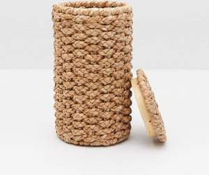 Cesta de paja grande hecha a mano ecológica, artículos diversos de escritorio, cesta de conexión para el vientre, cesta de almacenamiento Natural con asa - Product Image 2