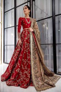 STUNNING---INDIAN/ปากีสถาน KOTI กับ LEHENGA ชุดสำหรับ WALIMA ประดับประดา DABKA,หินลูกปัดแก้วทำงานสำหรับงานแต่งงาน @ 2022 - Product Image 2