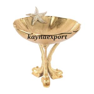 Bol décoratif de table pour fruits, écologique, jetable, créatif, moderne, pour chocolat et fruits secs, finition marron, support en métal - Product Image 3