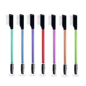 Sikat bulu mata logam pemisah bulu mata maskara sikat Make up sisir pemisah kosmetik pengeriting - Product Image 1
